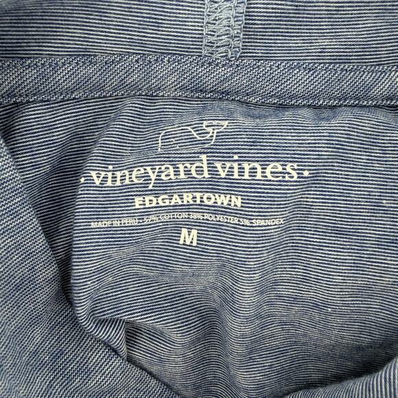 Vineyard Vines Hoodie Edgartown Mens Medium Blue Thin Lightweight Long Sleeve - Picture 6 of 7
